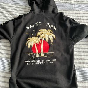 Salty Crew black and red hoodie. Size Medium